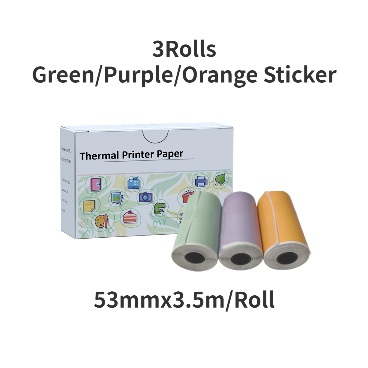 Thermal printer Paper Adhesive Photo Paper For Phomemo/Memoking M02/T02 Use Barcode Labels Address Labels Logo Labels: light green