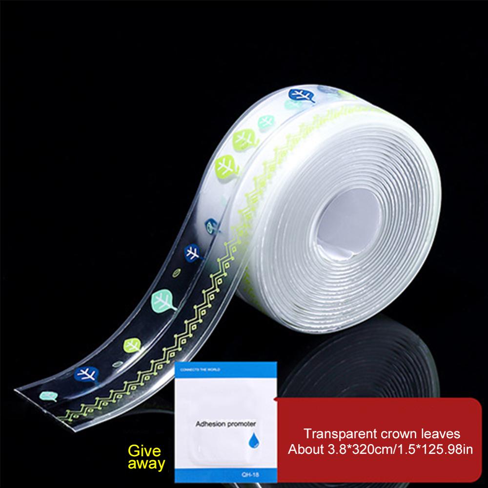 Aanrecht Waterdichte Meeldauw Sterke Zelfklevende Transparante Tape Badkamer Badkamer Kloof Strip Zwembad Water Seal 320Cm: Leaves