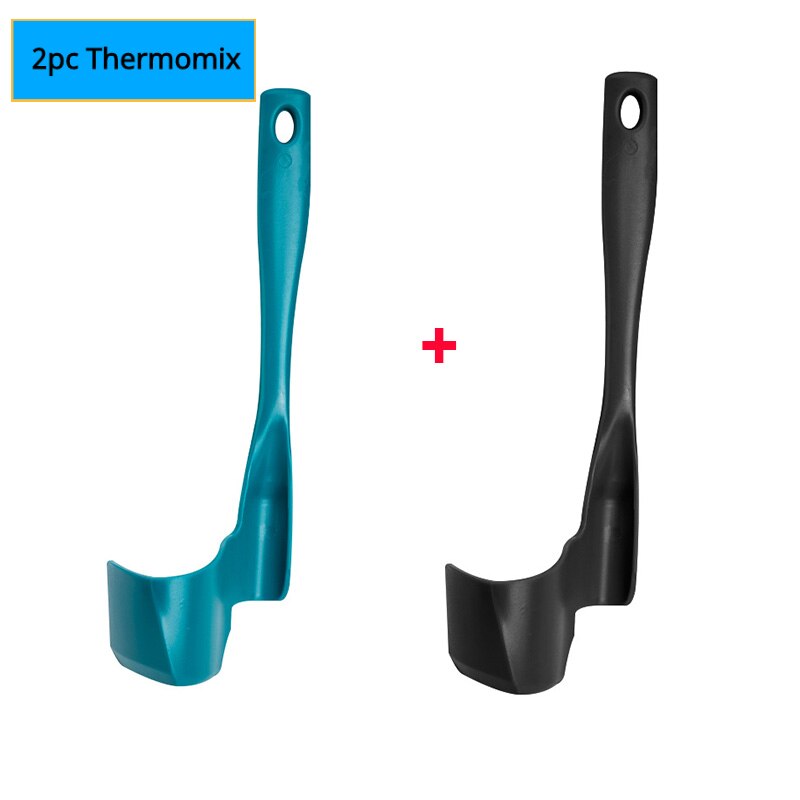 Thermomix TM6/TM5/TM31, spatule rotative pour mélanger la cuisine, retirer les portions, robot culinaire, 2 pièces: Blue 01-Black 01