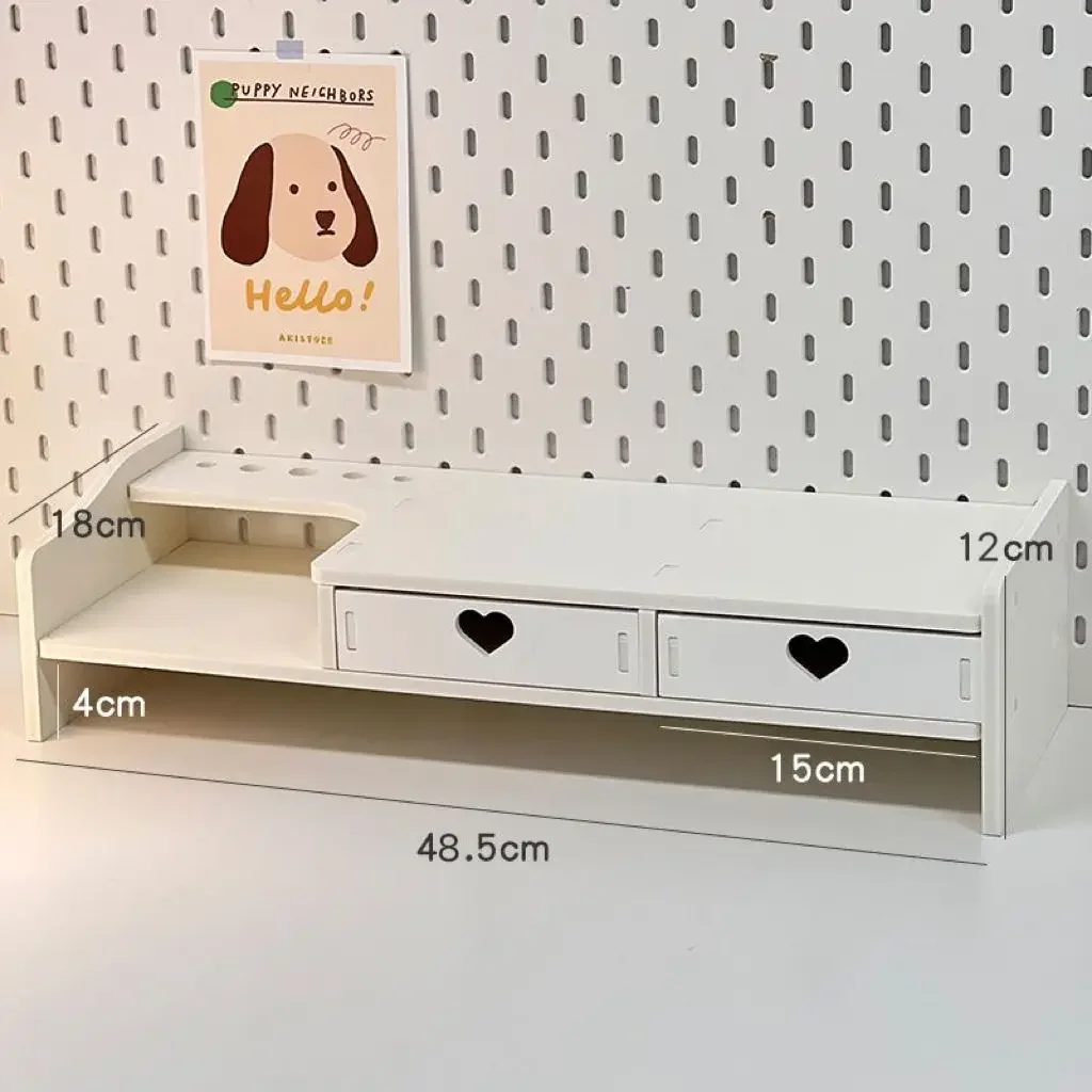 Ins Desktop Elevation Stand Met Laden Student Bureau Opbergrek Multi-Functionele Display Rack Thuis Kantoor Bureau Accessoires: Oranje
