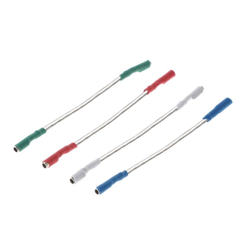4 stk universelle sølvkabler ledningskabel kabel 40mm til 1.2-1.3mm pinner dreieskive phono hodeskall tonearm
