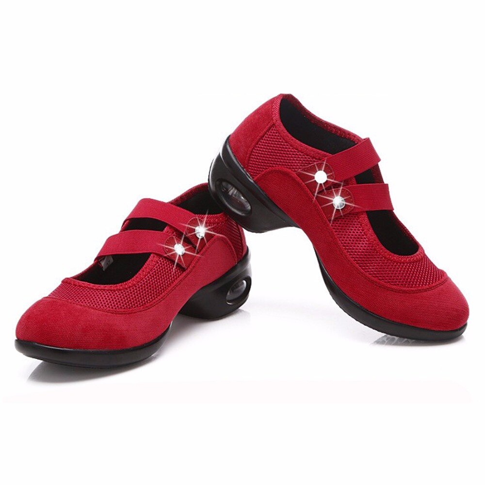 Dames jazz dansschoenen maat 35-41 ademende moderne dansschoenen dames sportschoenen zachte zool dames dansschoenen hak 4.5cm