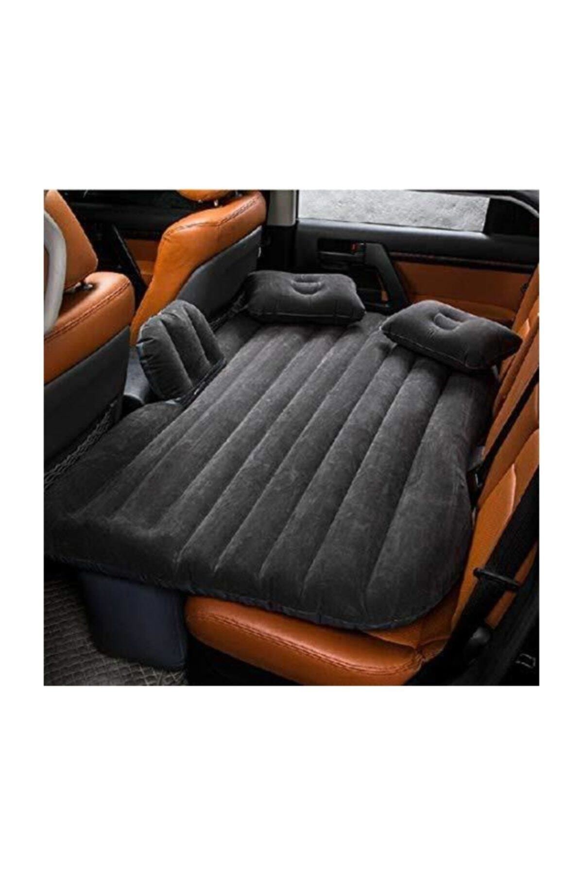 Cama inflable para asiento de coche, colchón negro para asiento trasero de automóvil, accesorio portátil, cómoda para dormir