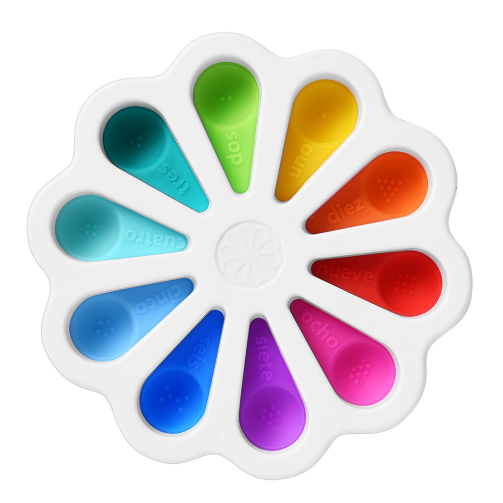 Pop Fidget punk juguetes Arco Iris empujar burbuja juguetes anti estrés adultos niños sensorial para aliviar el autismo fidget Juguetes | Juguetes Fidget | fidget Juguetes: Default Title