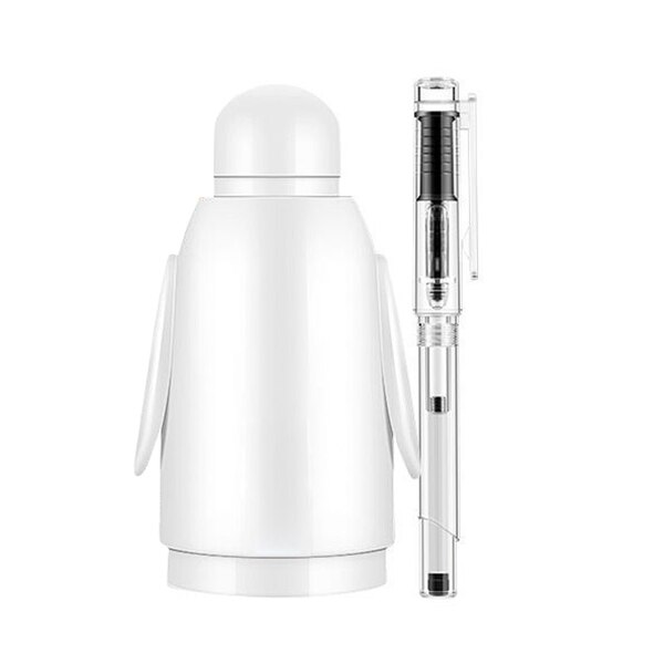 Automatic Ink Fountain Pen Fountain Pens for Writing Automatic Ink Pen Transparent Pen Student Pen Beginners Available S: Black