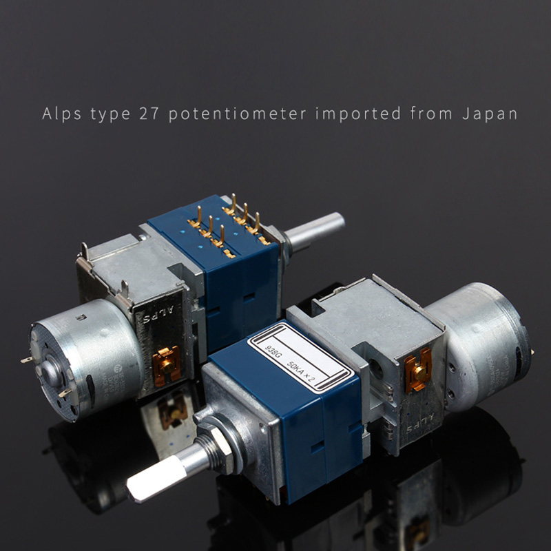 1Pcs Japan Alps Remote Volume Geluid Stereo Motor RK27 Dubbele Potentiometer 5KA 10KA 50KA 100KA