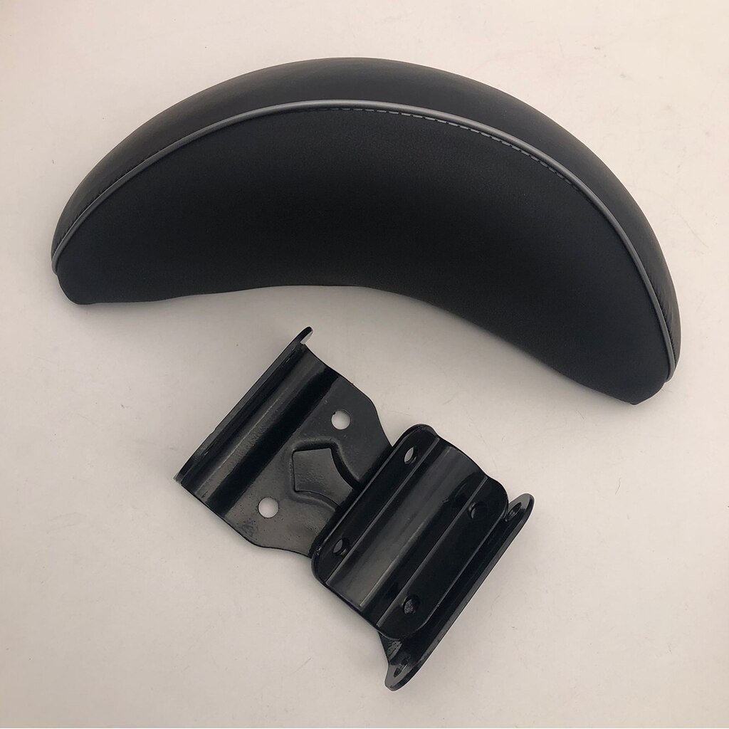 Motorcycle Scooter Adjustable Motorcycle Driver Backrest Black with Leather