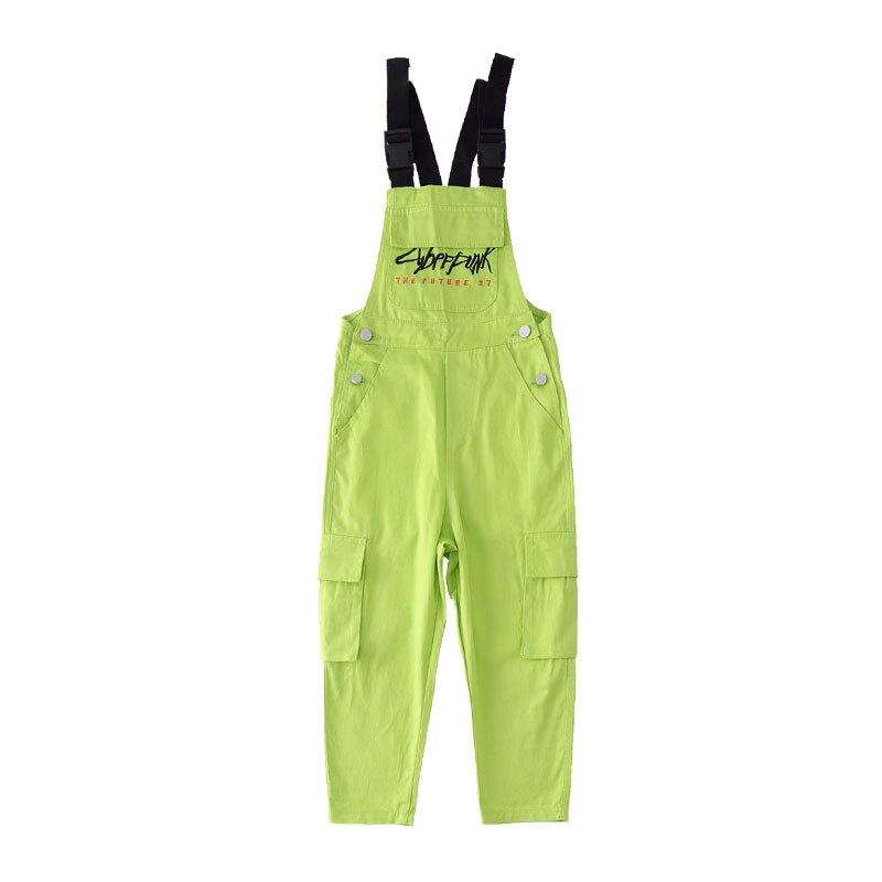 Kids Hip Hop Costumes Casual T Shirt Tops Loose Bib Pants Girls Boys Jazz Dance Outfits Ballroom Dancing Clothes Stage Wear: Green / 160