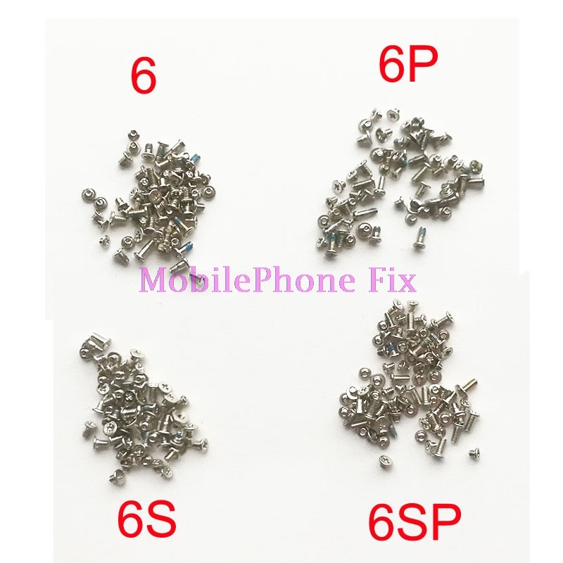 2 zak/partij Volledige Schroef Set Voor iPhone 6 6 Plus 6 s 6 s Plus Compleet Schroeven Set met Zilver bodem Vijf Star Pentalobe Schroeven
