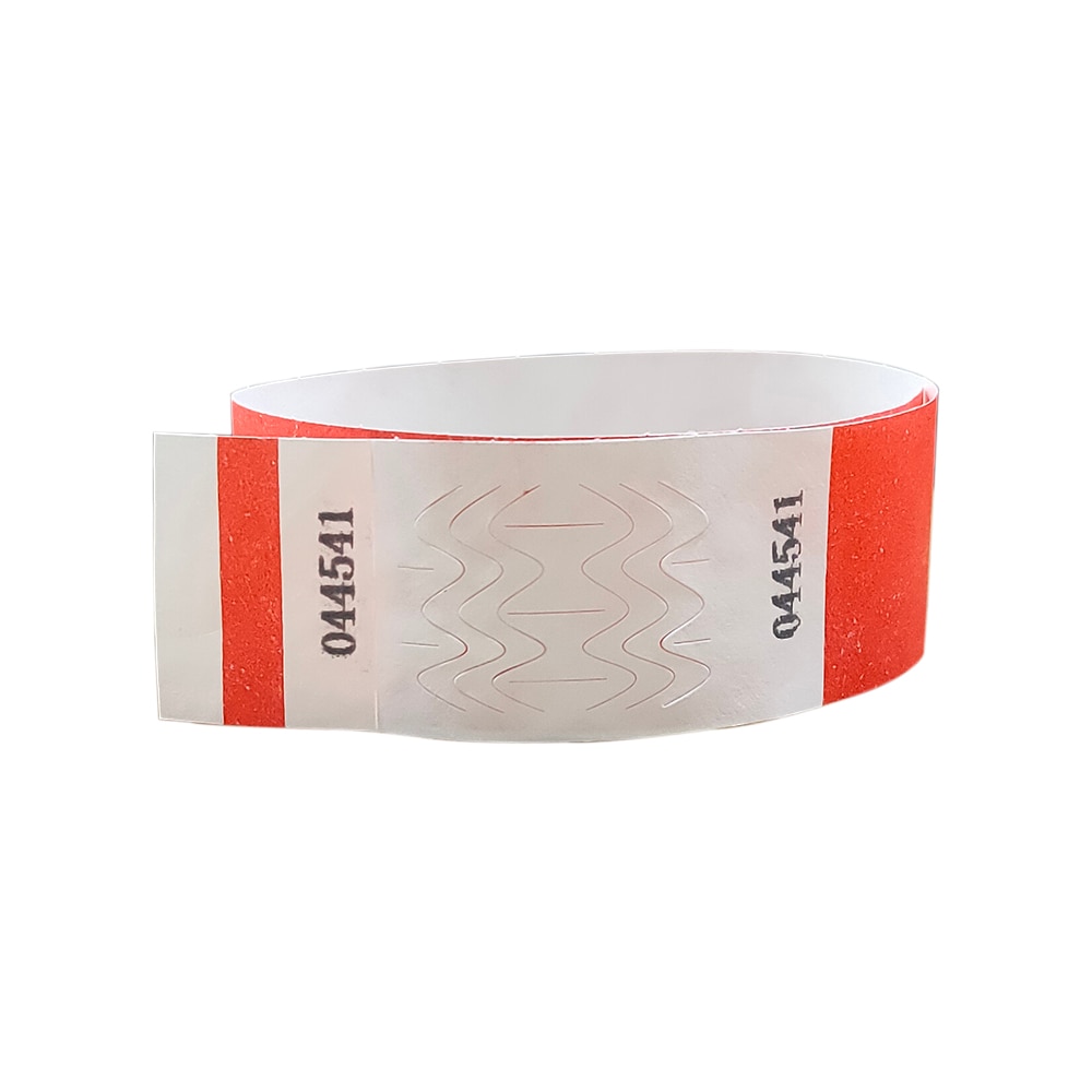 Solid røde 1 " stub tyvek armbånd avtakbare for id armbånd til festarrangementer ,500 stk.
