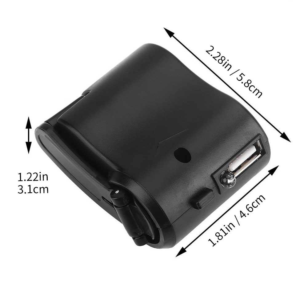 Clockwise Rotation Hand Crank Charger USB Camping Durable Hand Crank Charging Survival Gear Portable Travel Hand Power Dynamo