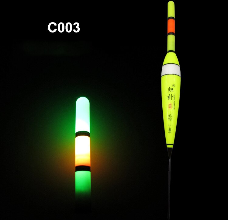 Flotador de pesca electrónico con luz LED, Boya Luminosa para pesca desde Roca, sin batería CR425, aparejo para pesca nocturna F27: C003