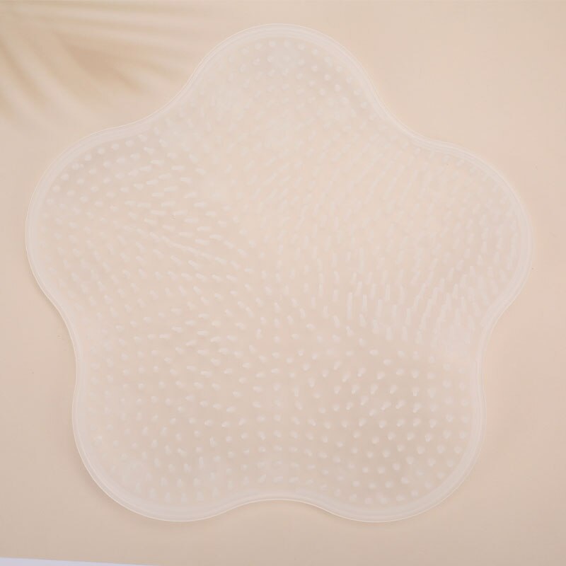 Silicone Suction Cup Bathroom Massage Soft Shower Mat Non-slip Bath Mats: WT