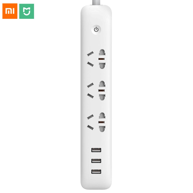 Original Xiaomi Qingmi Smart WiFi Power Strip 3 Ports 3 USB Fast Charging / 5 Jacks Extension Socket Plug Mijia Home APP Control