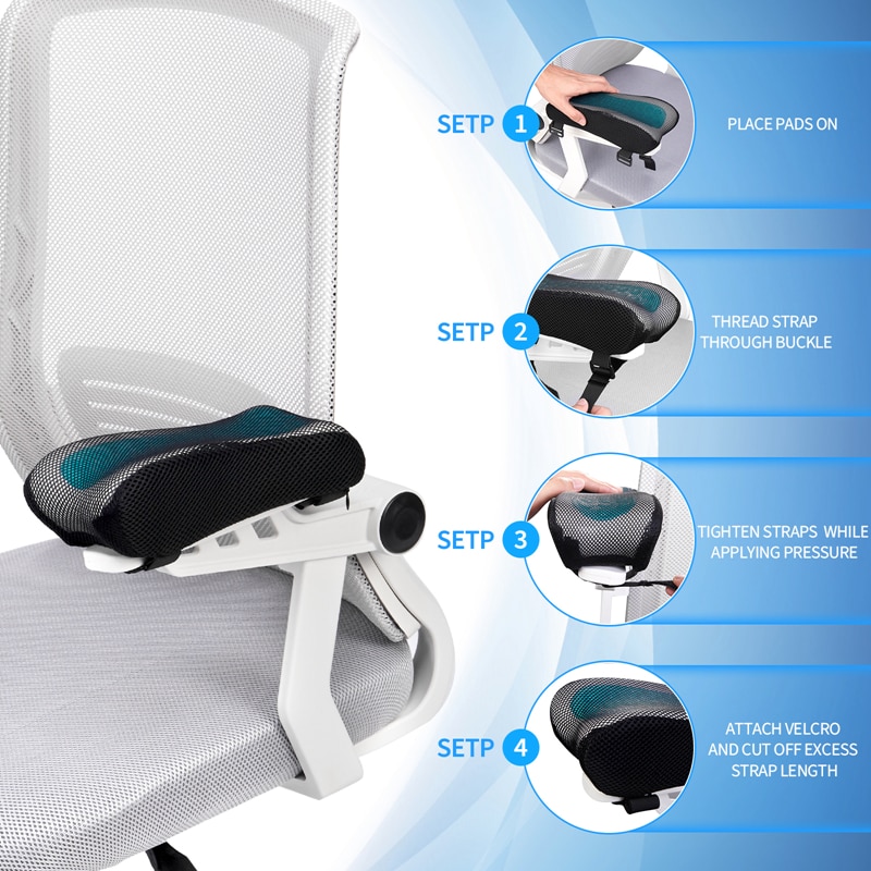1Stck Speicher Schaum Kühlung Gel Stuhl Armlehne Pads Arm Rest Steigleitung Kissen für Büro &Ampere; Spielen Stühle Ellbogen Druck Linderung