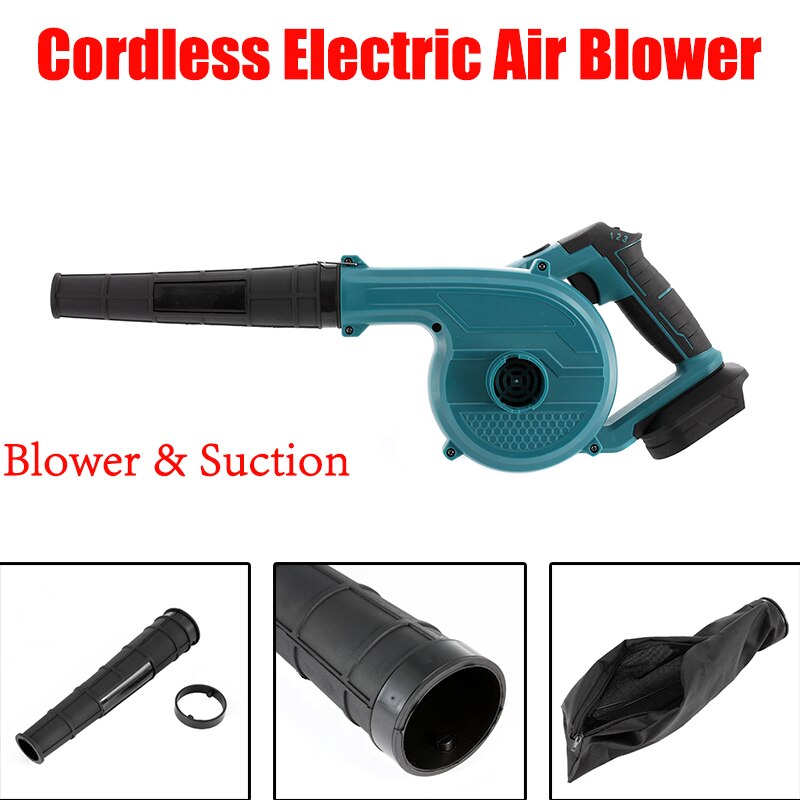 Electric Air Blower Suction Leaf Dust Collector Cleaner 180 Degree Rotation Speed Adjustable for Makita 18V Battery Power Tool