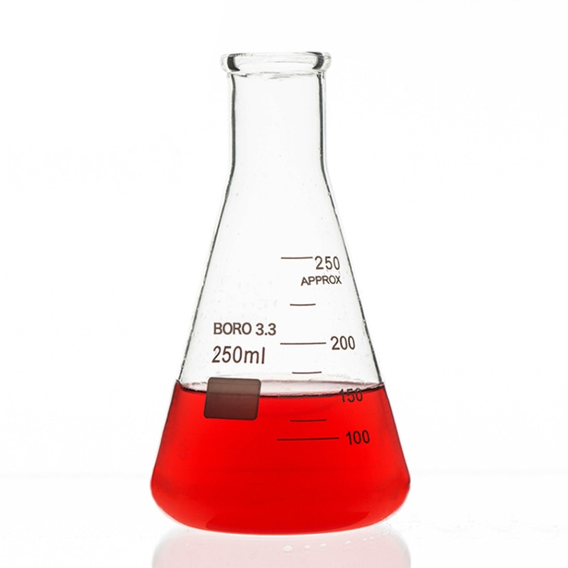 2 Stks/partij Laboratorium Grote Erlenmeyer Glas Erlenmeyer 50Ml-1000Ml Glas Conische Beker