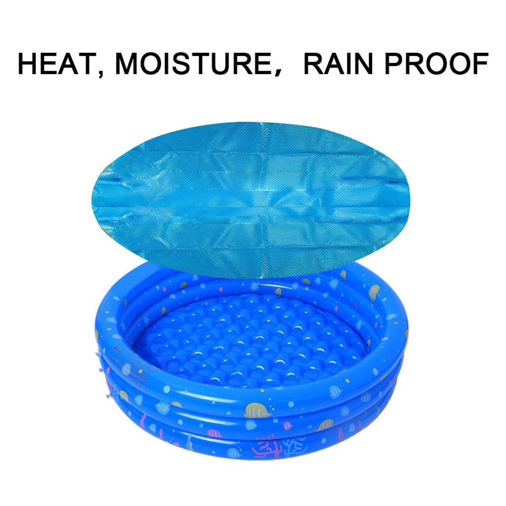 Solar Pool 4/5/6FT Round Inflatable Set Swimming Paddling Pool , PE Cover