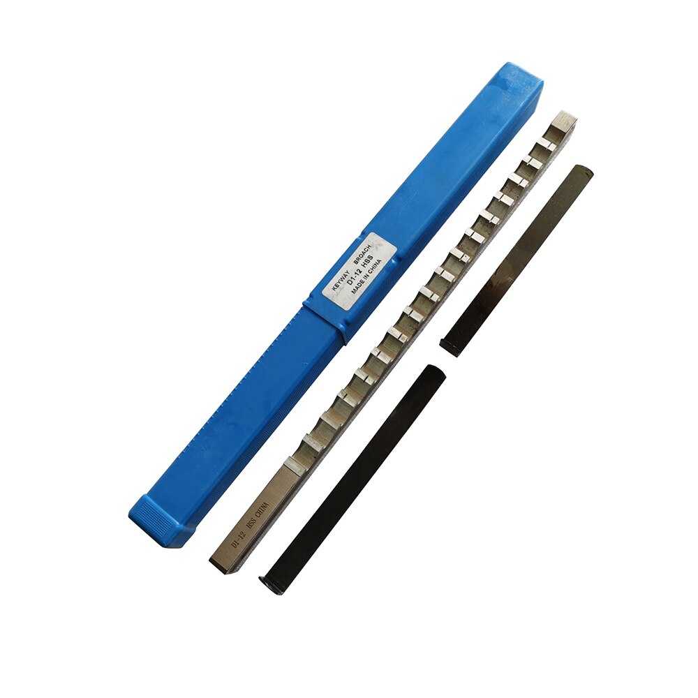 Keyway Broach Cutting Tool Metric Size 12mm D Push-Type with Shim HSS Broaching Cutting Tool for CNC Router