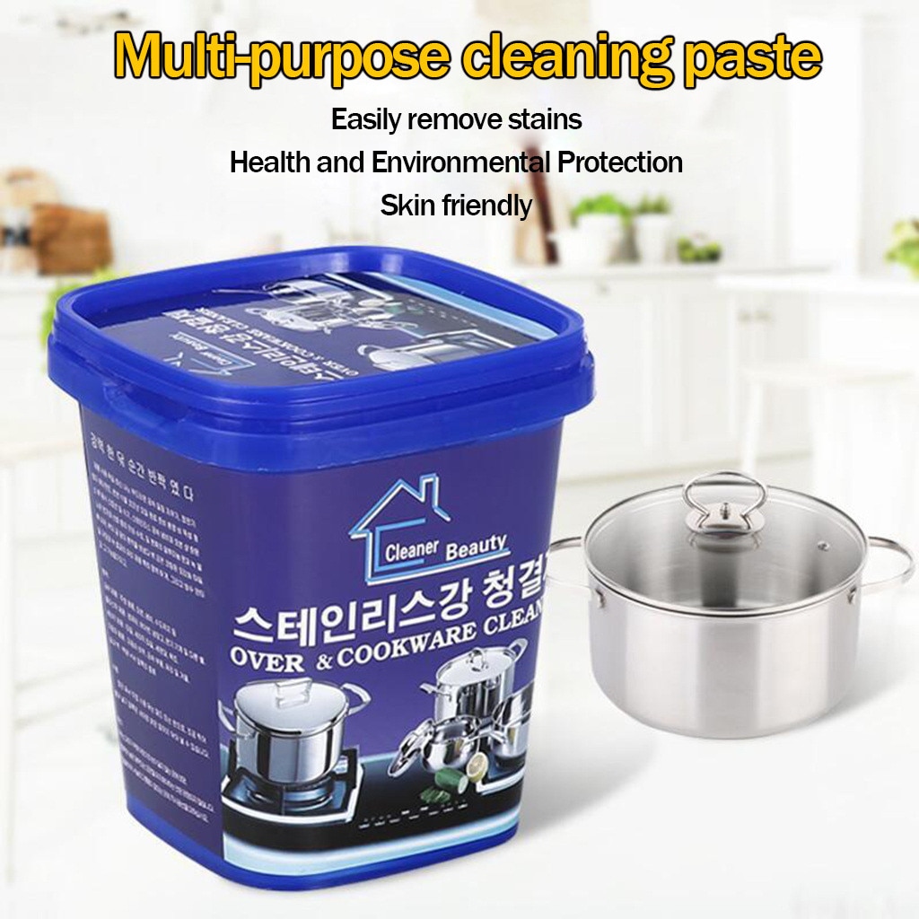 Cleaner Multi-Purpose Cleaning Multi-Purpose Cleaning Paste Steel Cleaner Home Kitchen Rust Stains Cleaning#30: Default Title