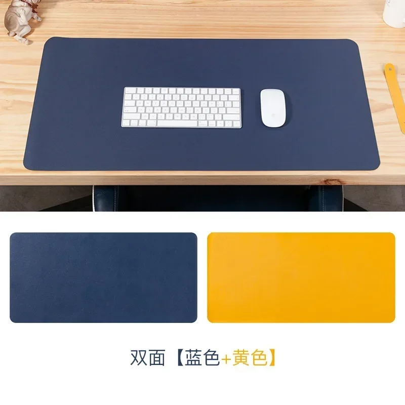office Mouse Pad 90x45/80x40cm PC Mousepad XXL Computer Waterproof Table Pad PU Leather Large Desk Mat Double-sided: XXL / BROWN