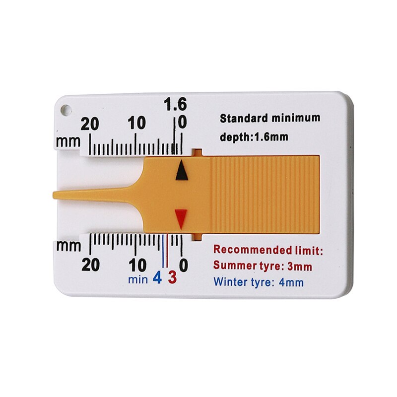 1 Pcs Tyre Tread Depth Measure Tool 0-20mm Indicator Gauge Auto Car Motorcycle Trailer Van Wheel Depthometer