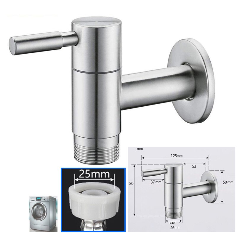 304 stainless steel wall mounted bib tap mop pool taps bathroom faucets: Water Tap C