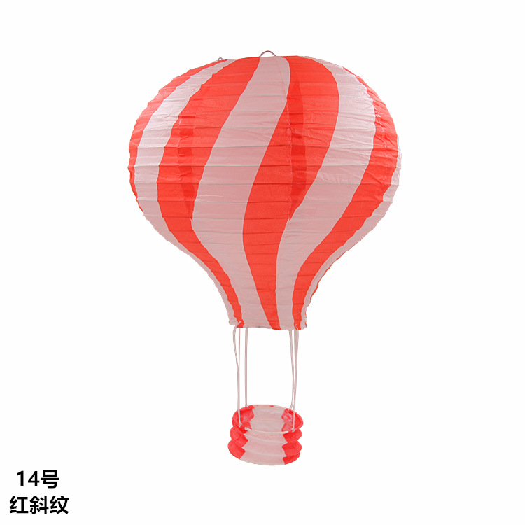 12 '' 30cm vita regnbåge luftballongpapper lykta barn bröllop dekoration barns sovrum hängande födelsedagsfest dekoration: Röd twill