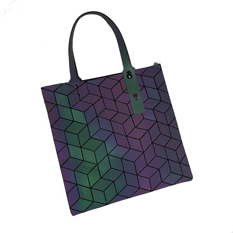 Bolso de hombro estilo japonés bolso de mujer geométrico Irregular luminoso correa de hombro ajustable Bolsos De Mujer bolsos plegables
