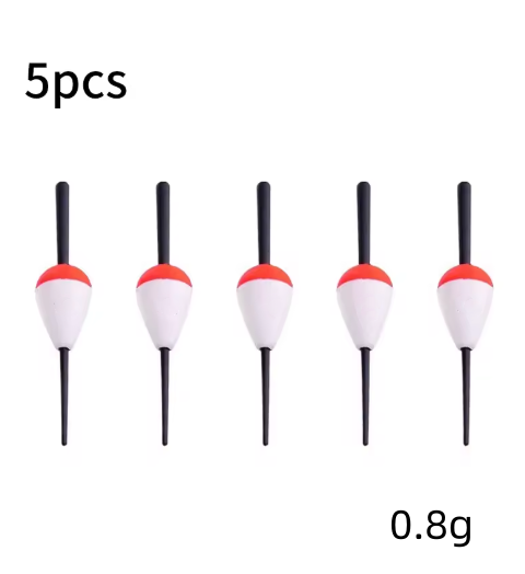 Boya de Flotador de pesca de espuma, barra de luz para aparejos de pesca, 0,8g-60g, 5 unids/lote: floating-0.8g-5pcs