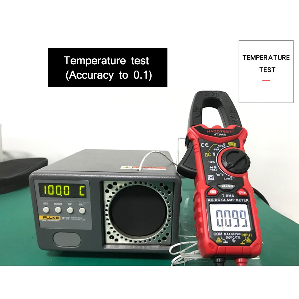 Habotest HT206 Digitale Stroomtang Multimeter Ac Dc Stroomtang Meter Multimeter Auto Range Voltmeter Weerstand Ncv Ohm Test