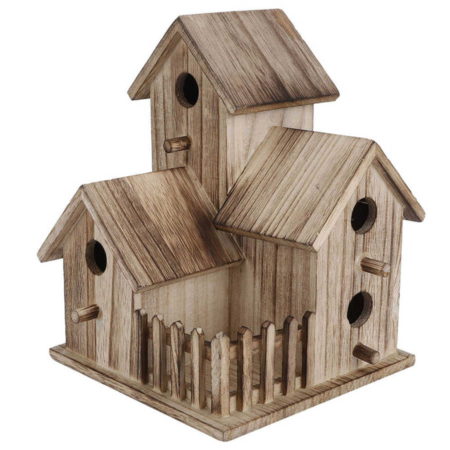 Cage à oiseaux en bois, petit abri d&#39;extérieur, nid d&#39;oiseau, fournitures de maison pour animaux de compagnie, décoration de la maison