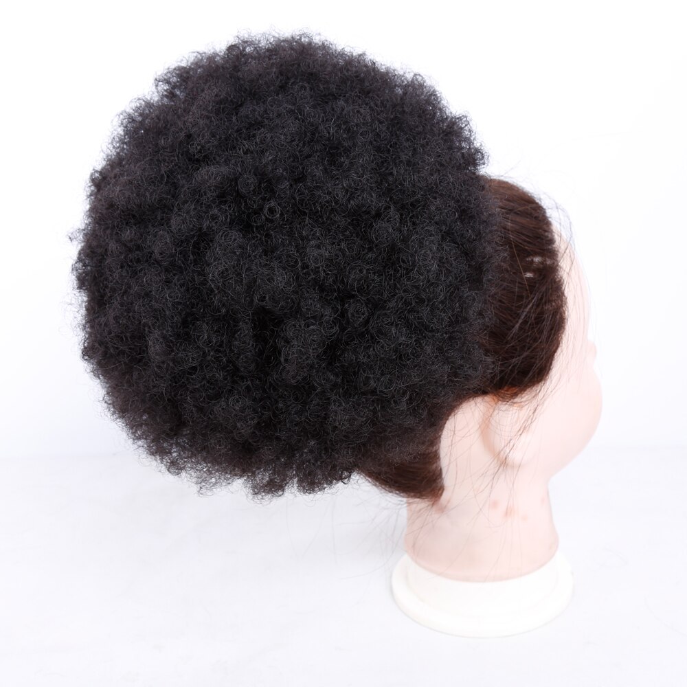 Kort afro lockigt ponnysvansklämma i hästsvans dragsko syntetiskt hår hun förlängning chignon amir hårstycken peruk