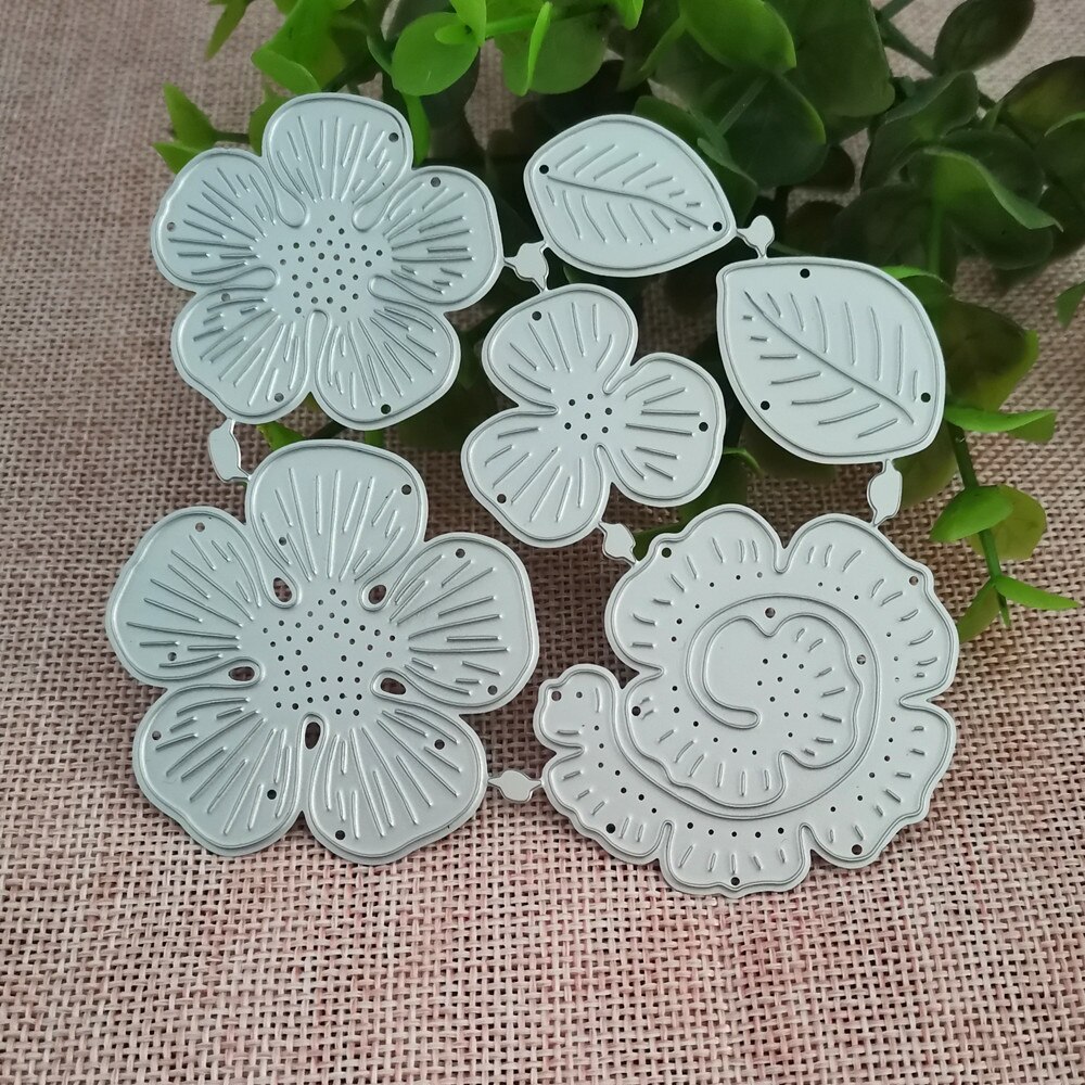 Flowers Leaf Set Metal Dies Stencil Template for Embossing DIY Scrapbooking Paper Album Cards Making Dies Scrapbooking