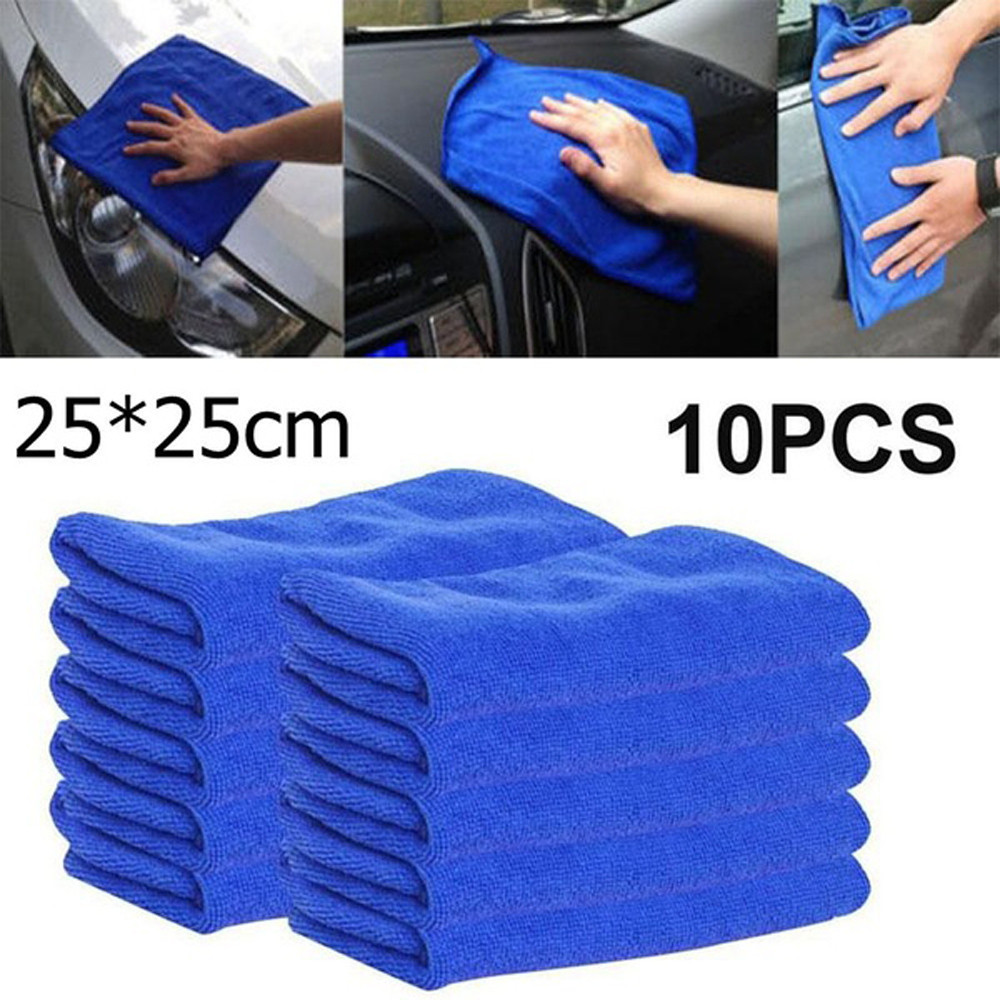 10Pcs Doeken Schoonmaken Stofdoek Microfiber Auto Wassen Handdoek Cleaning Detailing # LR3