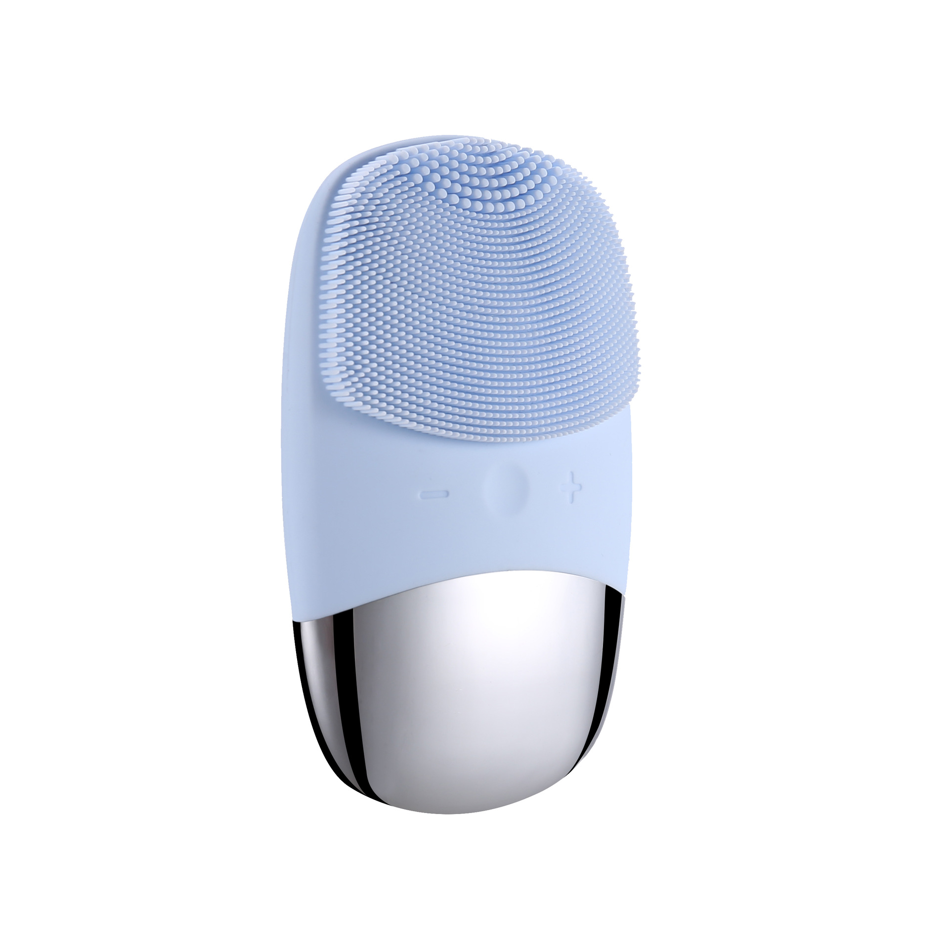 Elektrische Gezichtsreiniging Borstel Siliconen Sonic Gezicht Cleaner Motor Ultra Sonic Reiniging Intelligente Gezichtsreiniging Massage Tool: Lichtblauw