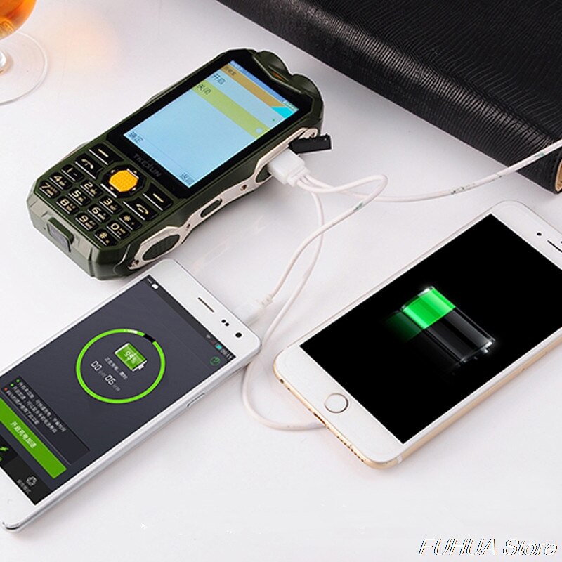 Tkexun  q8 analoge tv-telefoon met grote batterij, dubbele zaklamp, 3.5 inch touchscreen, dual sim mobiele telefoon