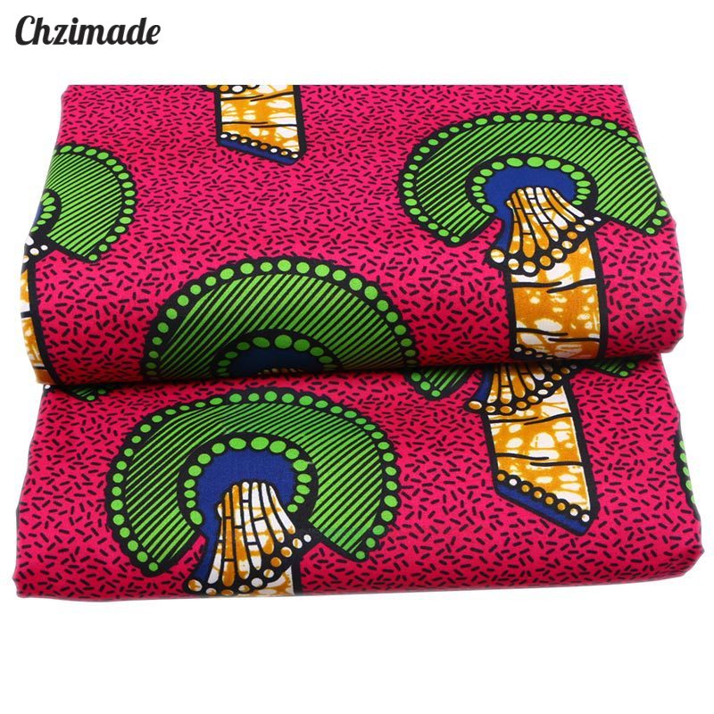Chzimade 1 yard ankara afrikanske kvinder kjole tissu stof ægte voks batik stof til kvinder festkjole fremstilling