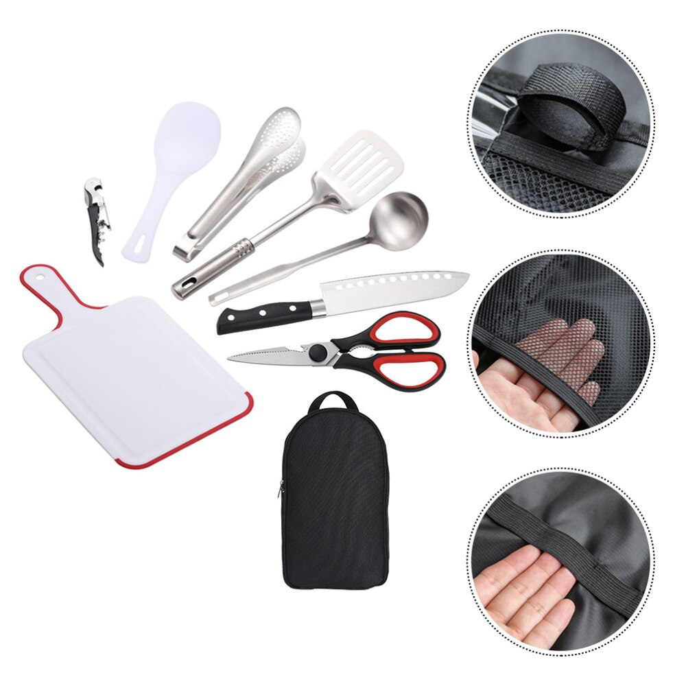 9 Stks/set Camping Keuken Gebruiksvoorwerp Kit Keukengerei Koken Gadgets Gereedschap