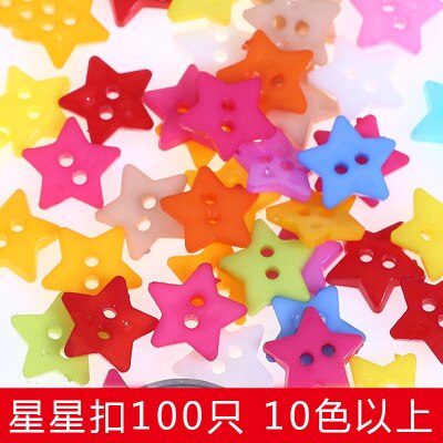 100pcs Mini Plastic Buttons Kids DIY Craft Toys for Children Educational Scrapbooking Toy Sewing Button Baby Girls: B