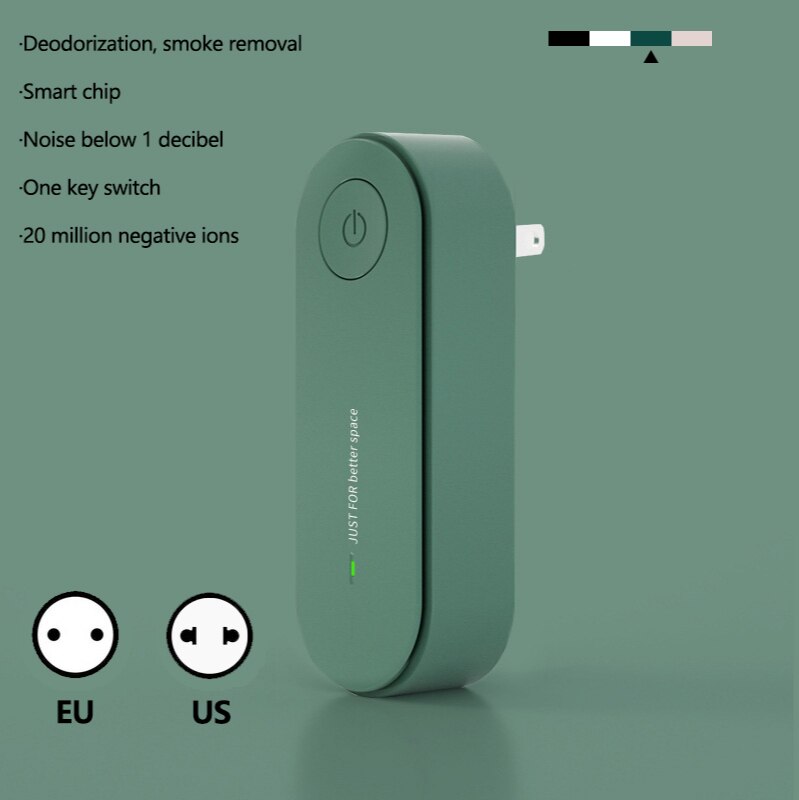 Xiaomi-purificador de aire portátil, ionizador, anión, limpiador de polvo, eliminador de humo de cigarrillos, desodorante de inodoro