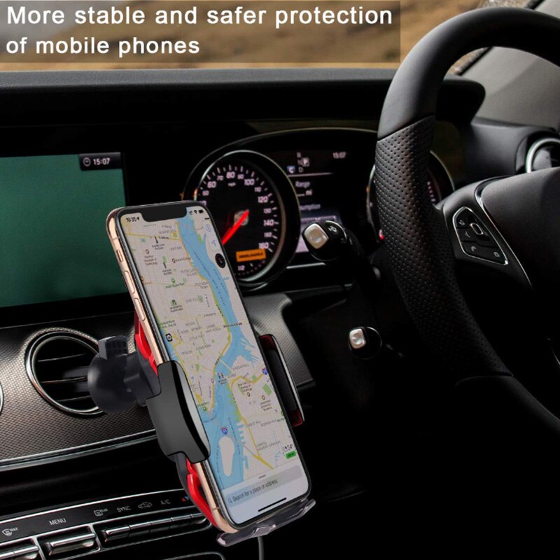 Ic Clip S5 R2 cargador inalámbrico de coche R1 soporte de coche cargador inalámbrico de teléfono móvil Sensor infrarrojo (negro), Universal