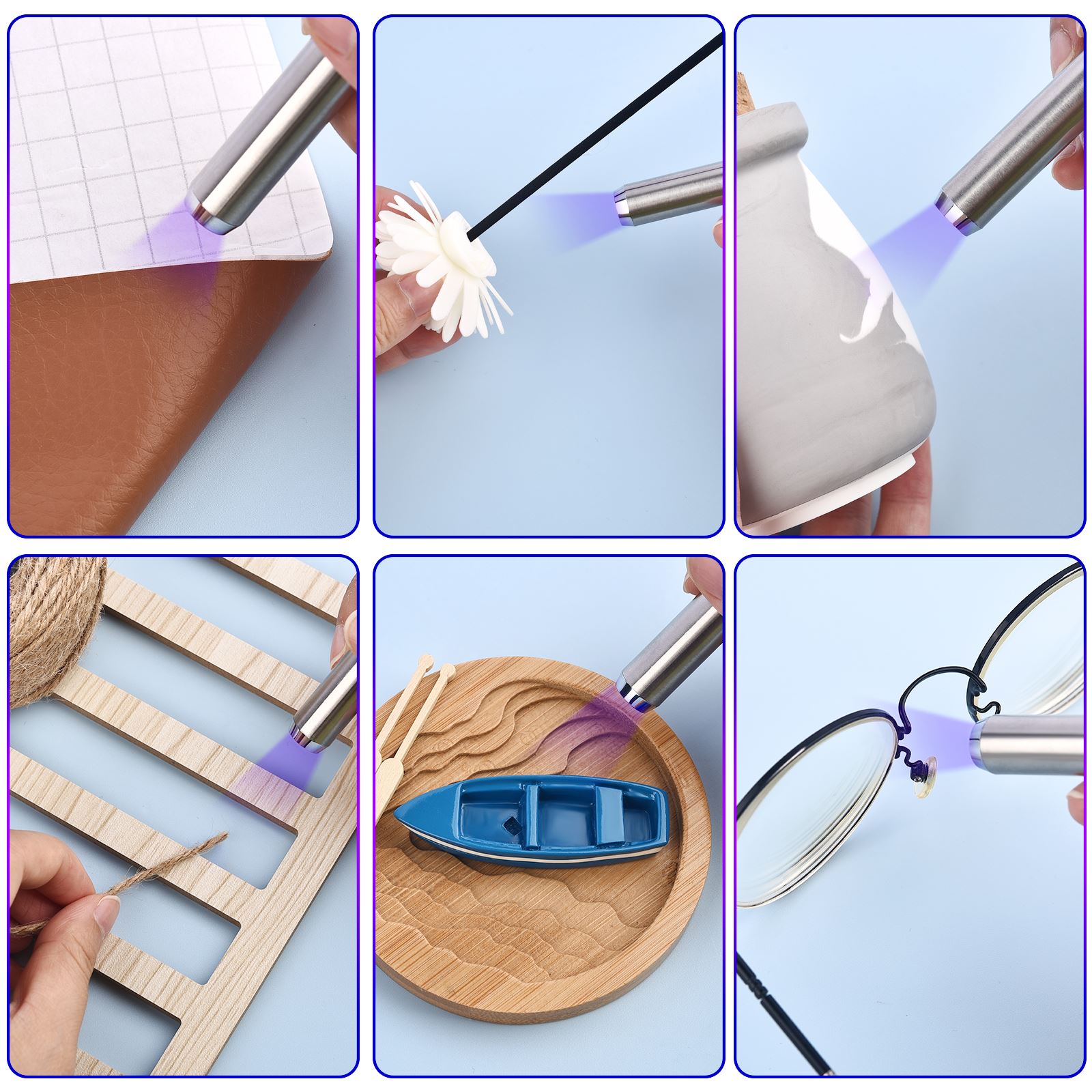 UV Bonding & Welding Glue Kit Super Bonding UV Glue or Black Light Quick-Drying For Bonding Glass, Metal, Wood DIY Craft Decor