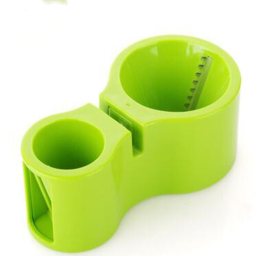 Fruit & Groenten Versnipperd Apparaat/multifunctionele schroef rasp/wiel puntenslijper/Wortel Cutter/Keuken Trechter model Spiral Slicer: GREEN