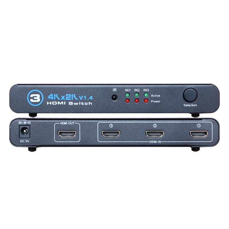 top 3:1 hdmi video switcher box hdmi adapter for computer monitor