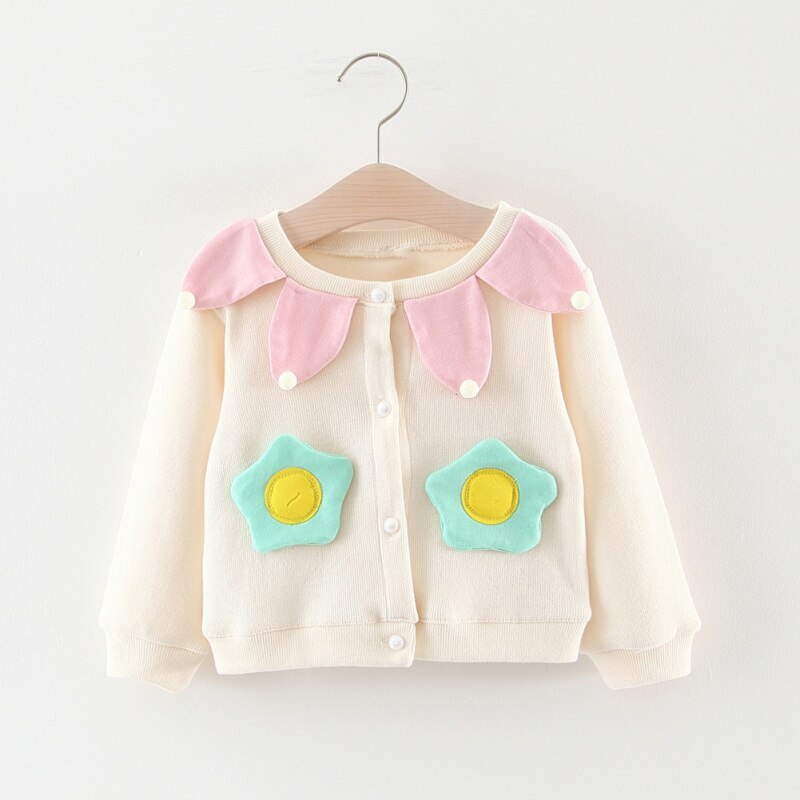 Cardigan en coton tricoté pour bébés filles | Vêtements de printemps, automne: WHITE / 12M