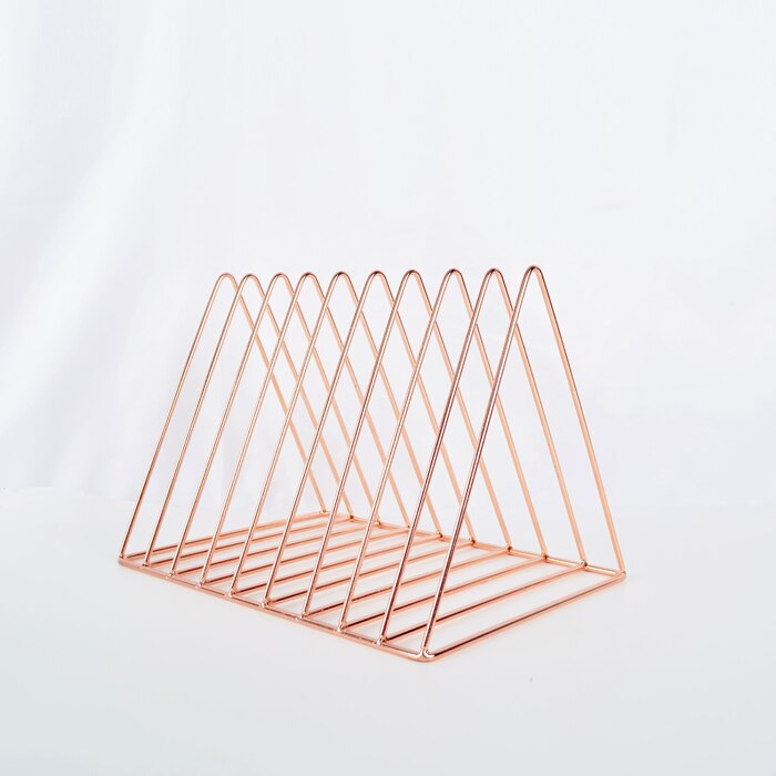 Gold/Rose Gold Electroplated Bookend Desk Organizer Desktop Office Home Bookends Book Holder Black Book Stand