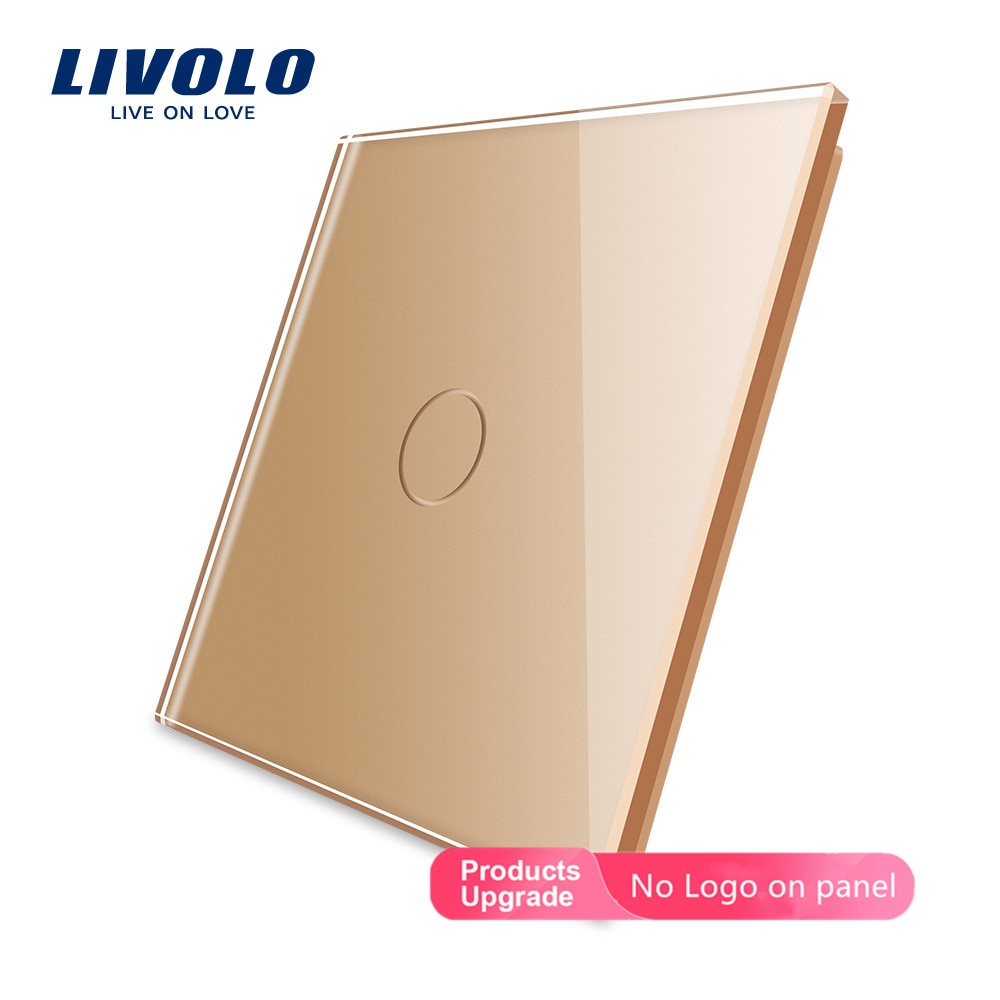 Livolo Luxury White Pearl Crystal Glass, 80mm*80mm, EU Standard, Single Glass Panel for 1 Gang Wall Touch Switch,VL-C7-C1-11