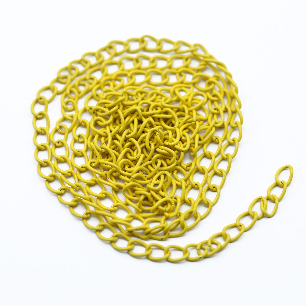 2 meters 5mm Metal Chain Colorful Iron Connecting Chain Combination Chain Extension for Jewelry Making Findings DIY Supplies