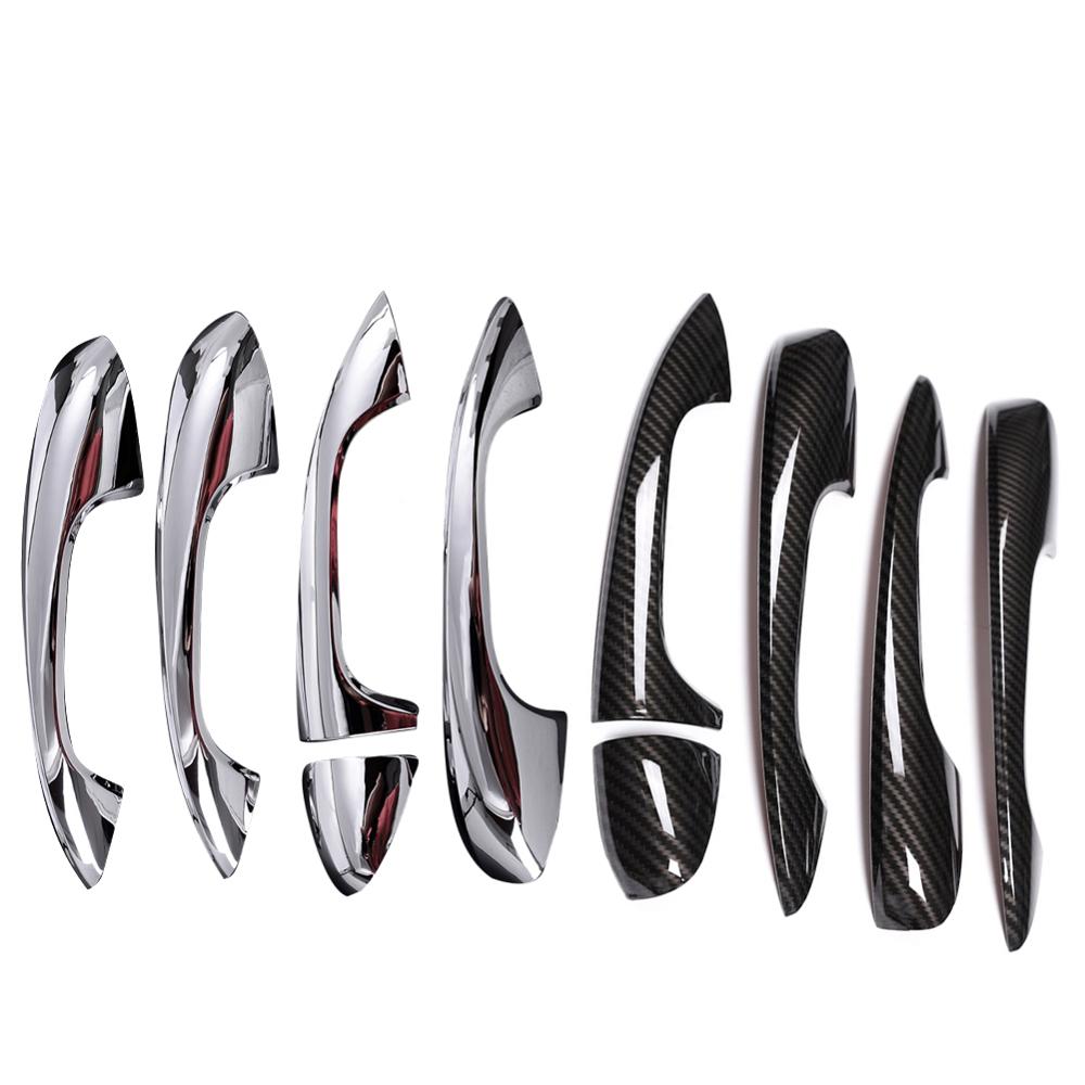 Manija de puerta Exterior cromada para coche, pegatina embellecedora para Mercedes Benz Clase C W205 GLC X253 E Class W213, 4 Uds.